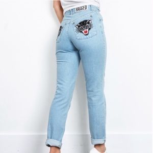 THE RAGGED PRIEST Cougar Cat Pockets High Waisted Jeans